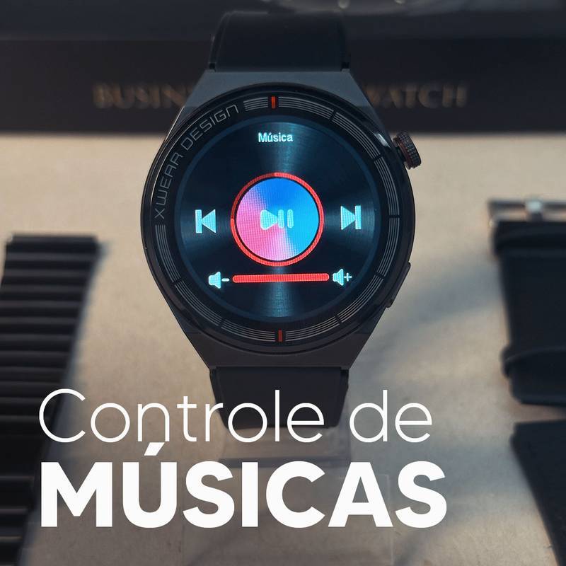 XH4 Max | Smartwatch Executivo com 3 pulseiras