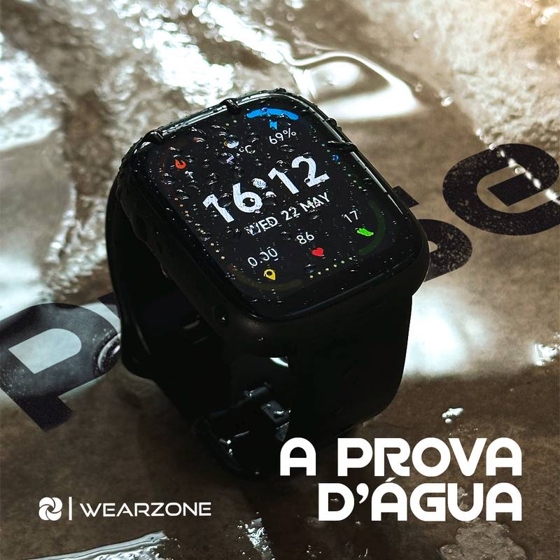 PULSE WEARZONE |Smartwatch para seu dia a dia|A PROVA D'ÁGUA, ALEXA integrada, Até 7 Dias de Bateria