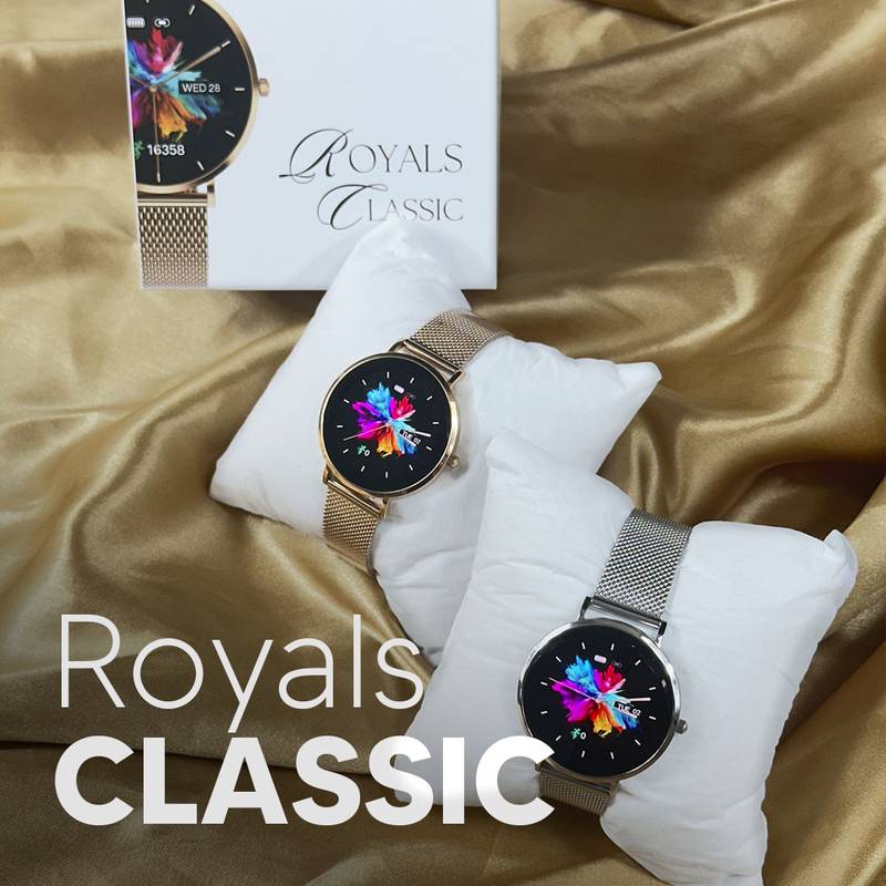 ROYALS CLASSIC WEARZONE | Smartwatch Elegante | AMOLED | VIDRO GORILLA GLASS até 3 Dias de Bateria