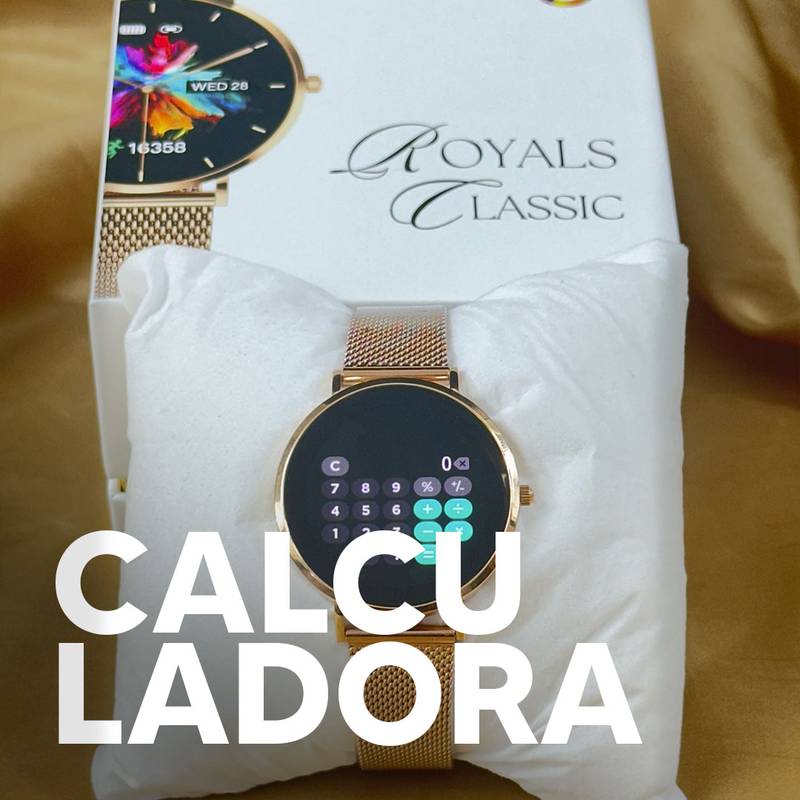 ROYALS CLASSIC WEARZONE | Smartwatch Elegante | AMOLED | VIDRO GORILLA GLASS até 3 Dias de Bateria