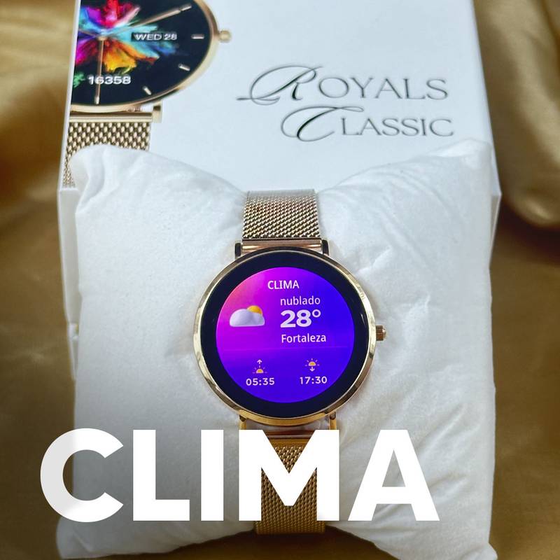 ROYALS CLASSIC WEARZONE | Smartwatch Elegante | AMOLED | VIDRO GORILLA GLASS até 3 Dias de Bateria