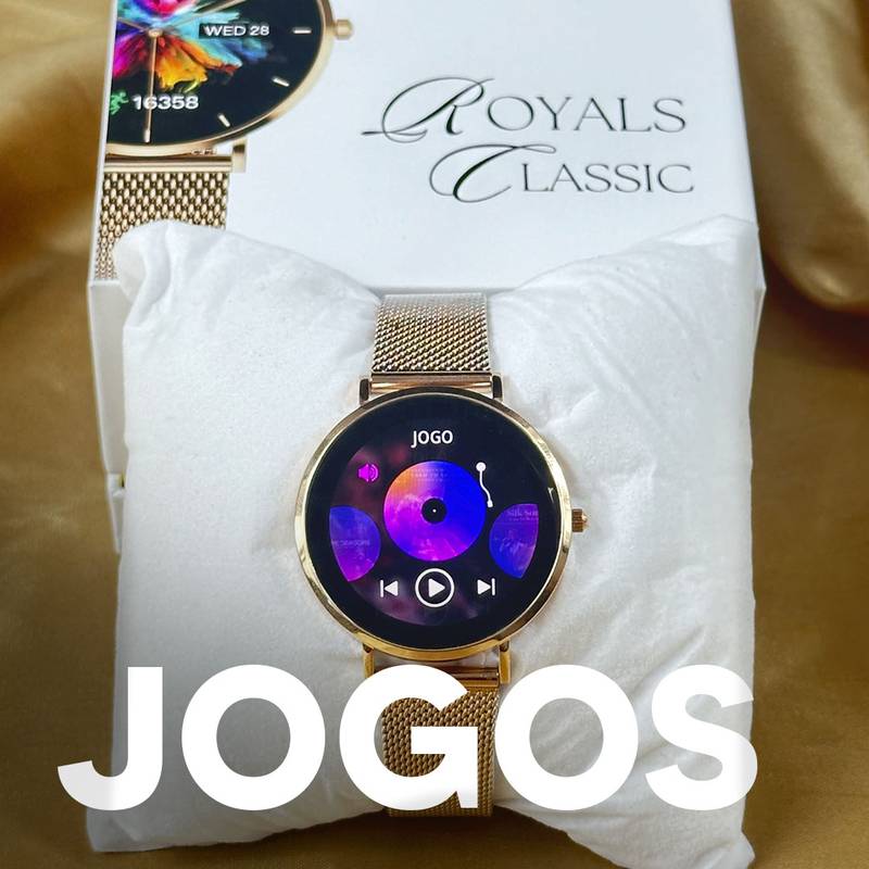 ROYALS CLASSIC WEARZONE | Smartwatch Elegante | AMOLED | VIDRO GORILLA GLASS até 3 Dias de Bateria