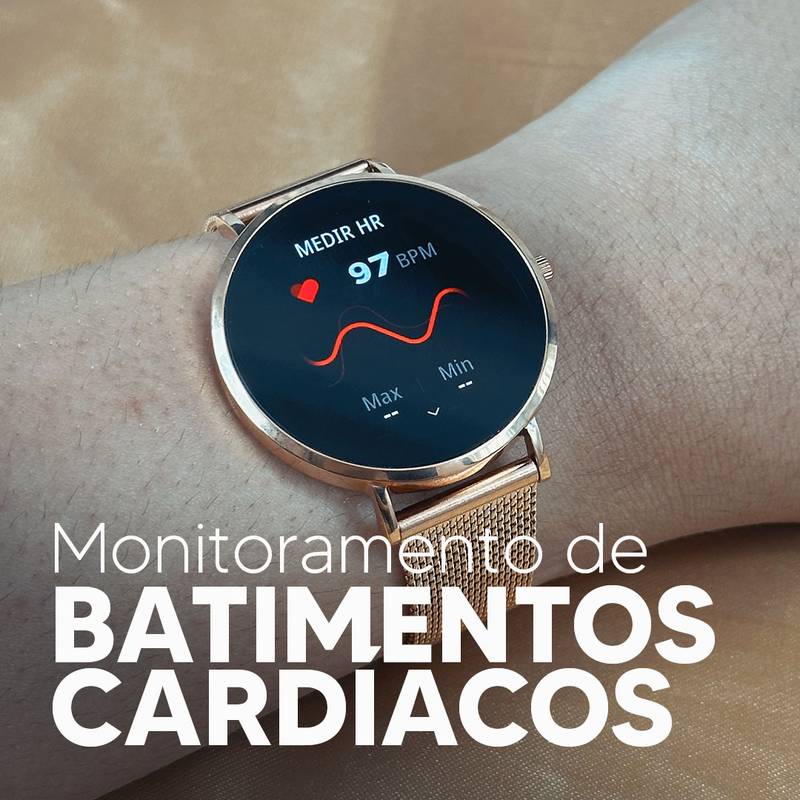 ROYALS CLASSIC WEARZONE | Smartwatch Elegante | AMOLED | VIDRO GORILLA GLASS até 3 Dias de Bateria