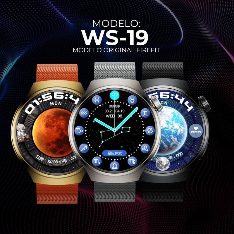 WS-19 | 3 Pulseiras Tela Nível Amoled