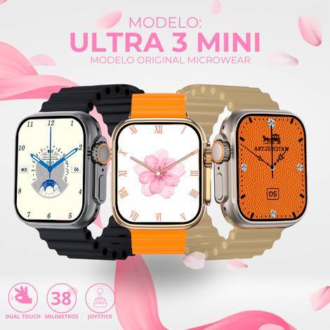 Ultra 3 Mini Microwear 39mm|Menor Smartwatch do Mercado|2°Geração,motion game e Apresentação premium