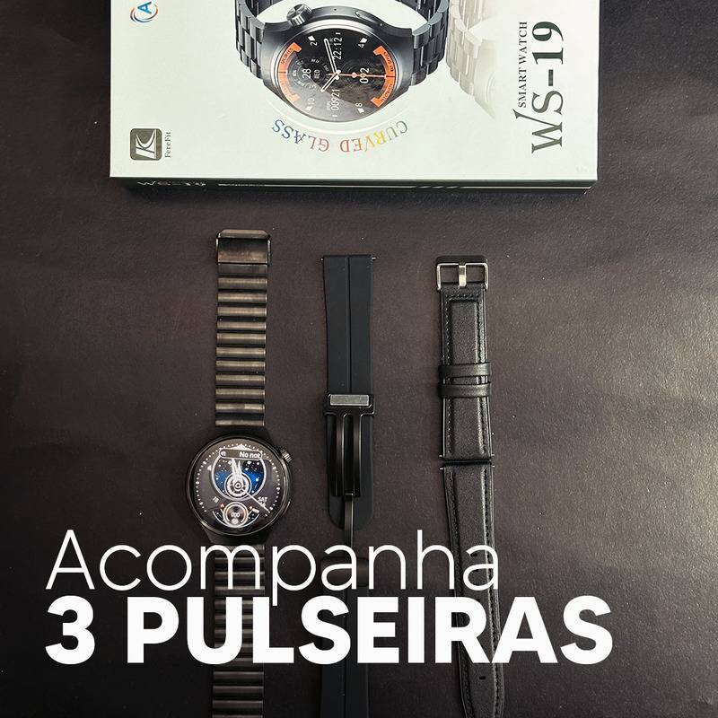 WS-19 | 3 Pulseiras Tela Nível Amoled